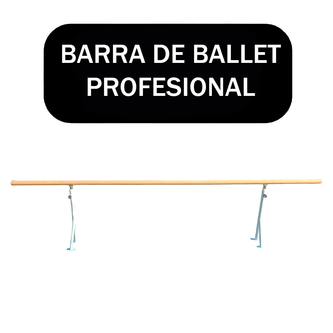 Barra de ballet profesional 3,5 metros de largo, altura ajustable 75-105 cm