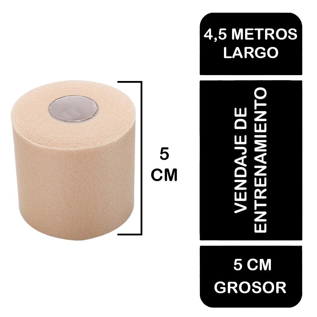 Pack 3 Cintas Autoadherente Tipo Coban Vendaje de entrenamiento 5 cm de grosor