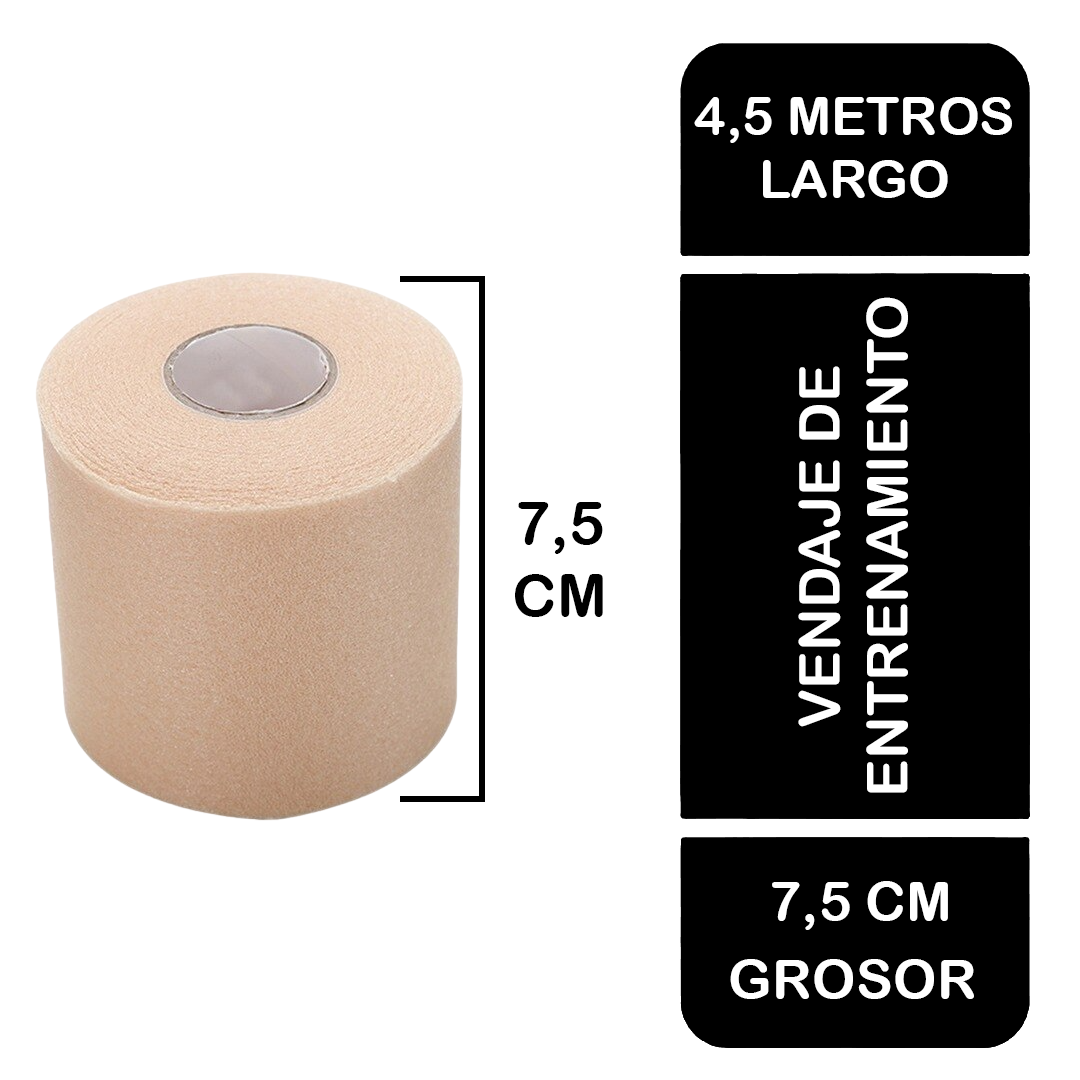 Pack 3 Cintas Autoadherente Coban Vendaje de entrenamiento 7,5 cm de grosor