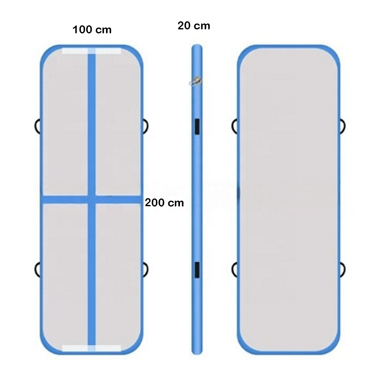 Colchoneta Inflable Airtrack 100x200x20 cm incluye inflador