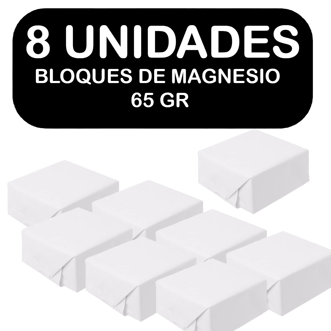 8x Bloques De Magnesio 65 Gr Crossfit Calistenia Y Gimnasia