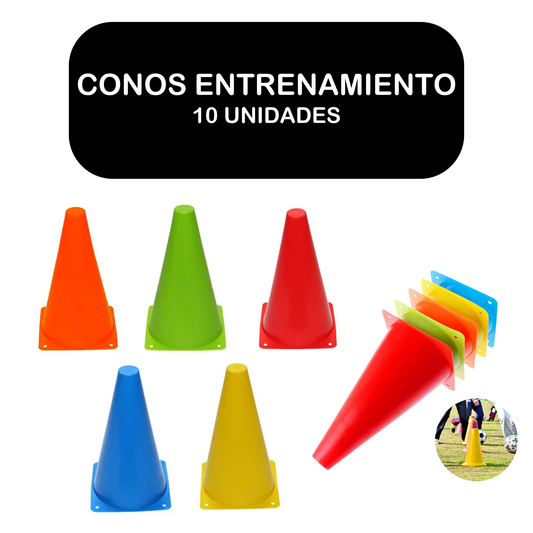 10 Conos Entrenamiento Multicolor 13x17,5 cm