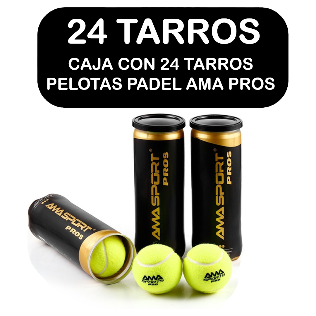 CAJA 24 Tarros Pelotas Padel Ama Pros