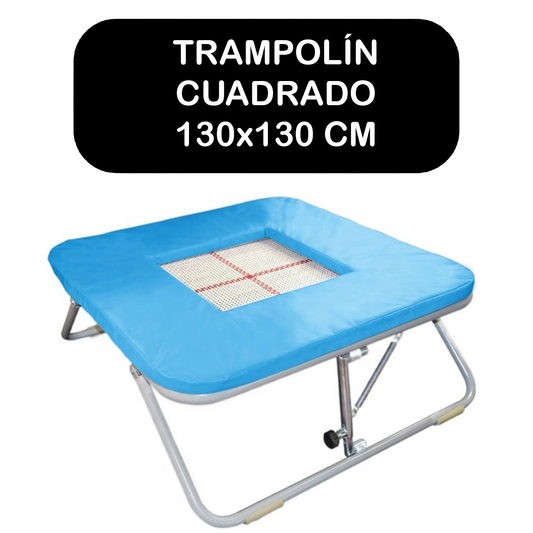 Trampolín De Salto Gimnasia Profesional Cuadrado 130x130 cm