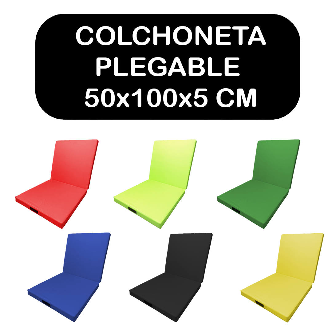 Colchoneta gimnasia plegable tela oxford 50x100x5  cm colores