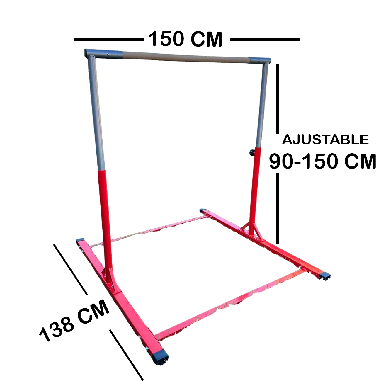 Barra Entrenamiento Gimnasia Largo 150 cm Alto Ajustable