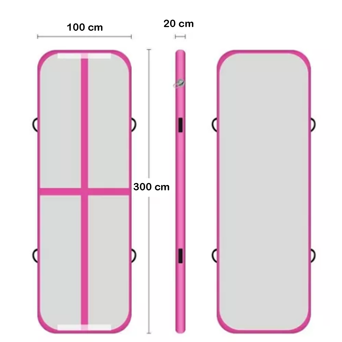 Colchoneta Inflable Airtrack 300x100cm Altura 20 cm